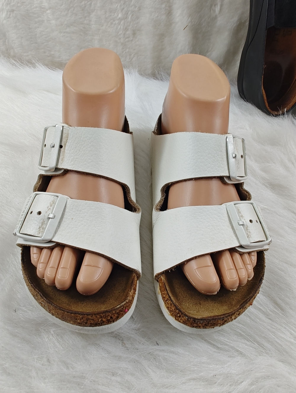 Birkenstock Arizona White Double Strap  Sandals Buckle Slides EU 36 US 5–5.5